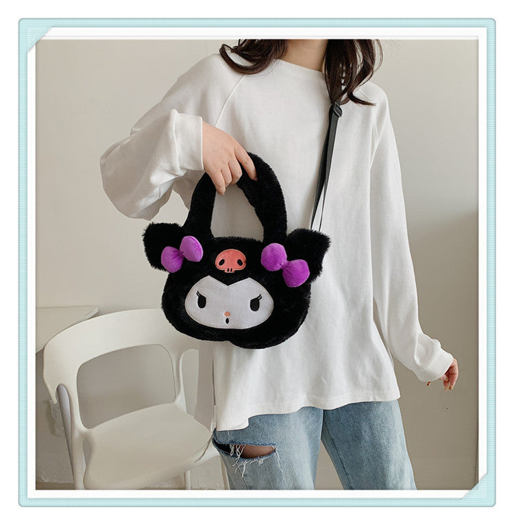 Elegant Women's Plush Clow Make-up Cute Bags