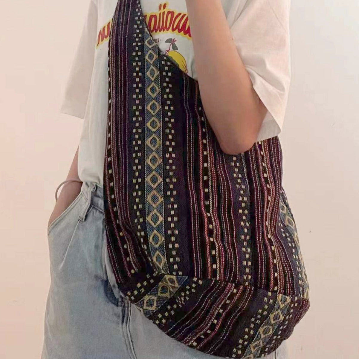 Women's Vintage Aztec Portable Cotton Linen Canvas Handbags