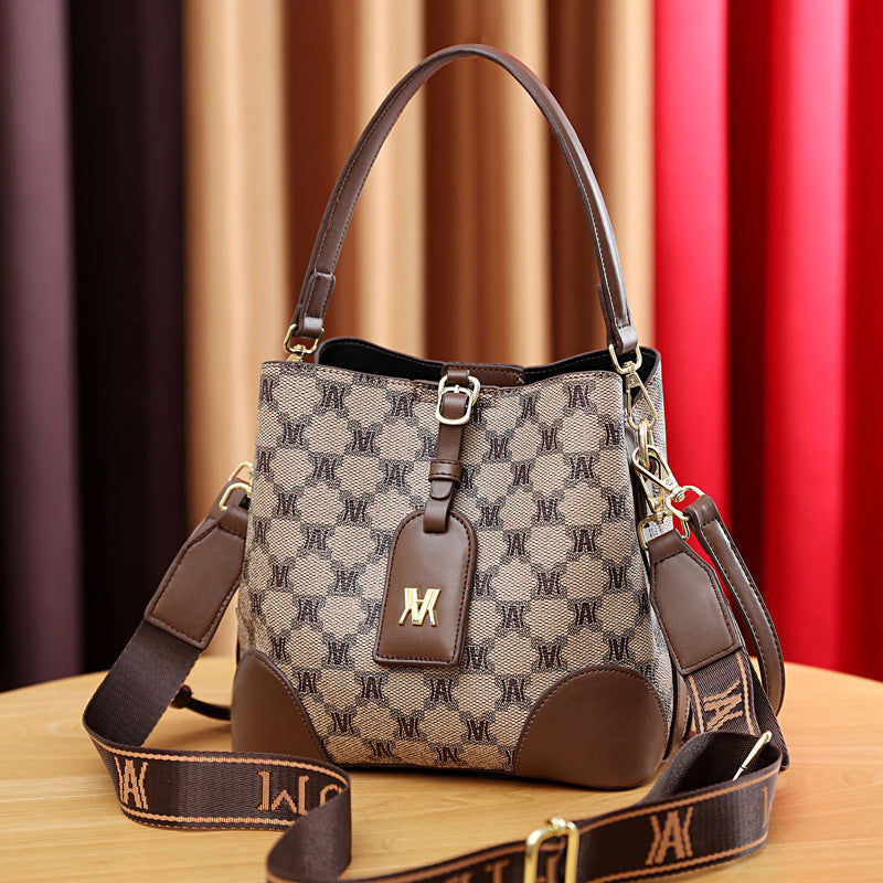 Women's Fashionable Korean Style Soft Leather Bucket Bags