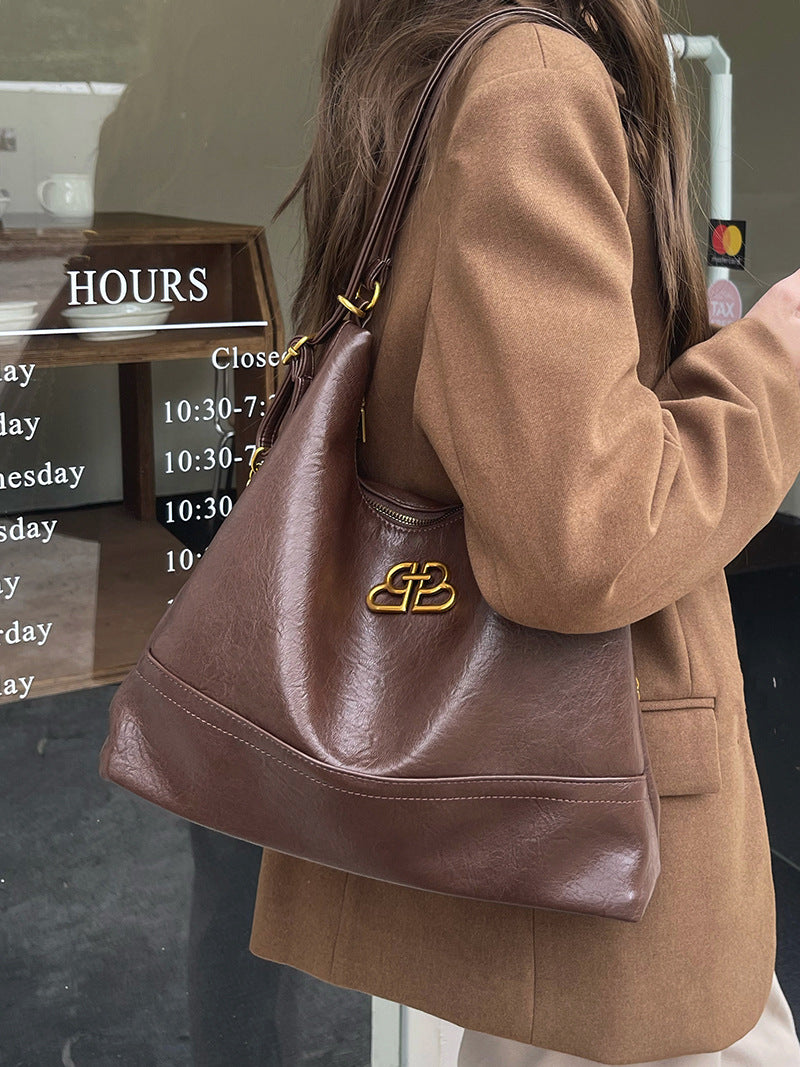 Women's Style Fashionable Retro College Niche Shoulder Bags