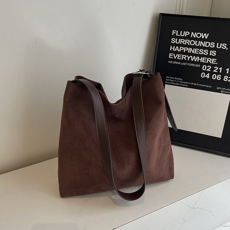 Women's Mom Large Capacity Washed Leather Fashion Shoulder Bags