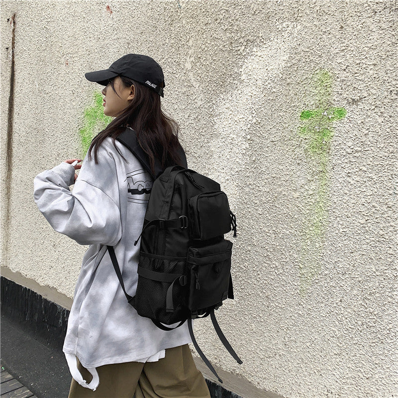 Men's Dark Large Capacity Trendy Female Backpacks