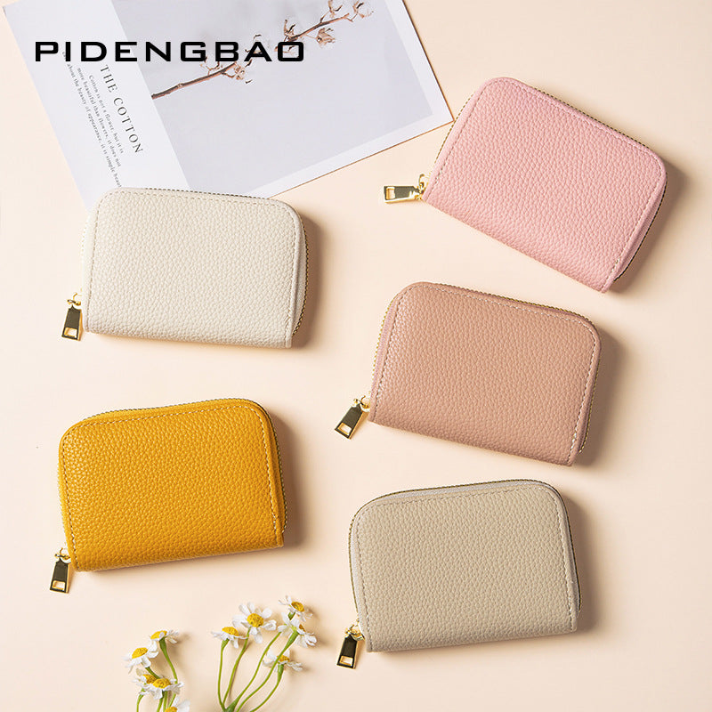 Attractive Swiping Expanding Multiple Slots Zipper Purses