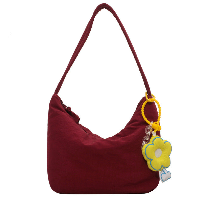 Women's Color Large Capacity Soft Glutinous Nylon Bags