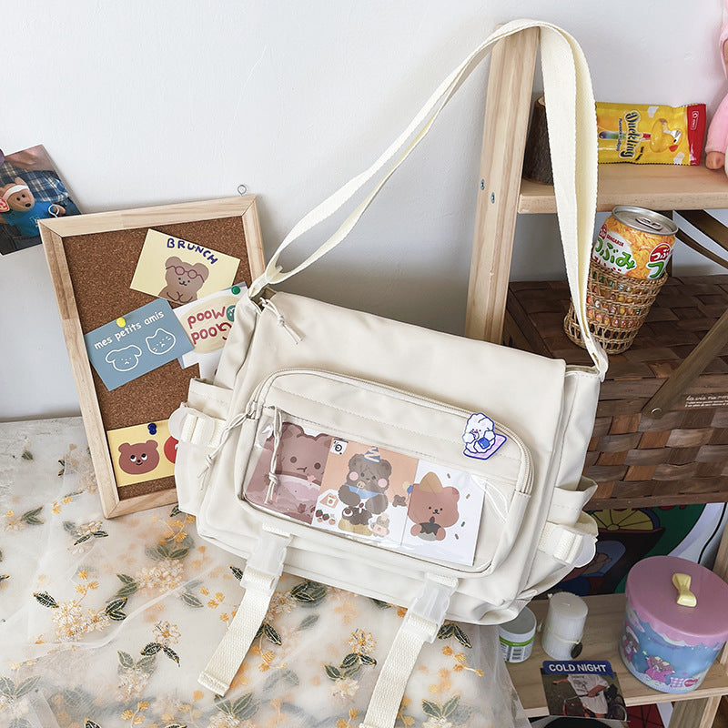 Korean Style Vintage Cute Bear Transparent Shoulder Bags