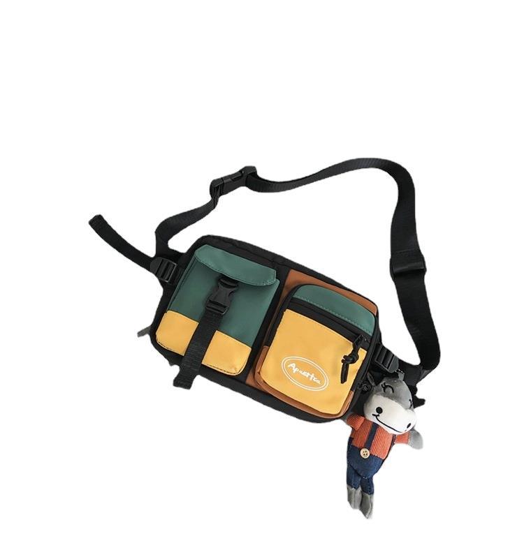 Men's Trendy Leisure Hart Personality Canvas Men's Chest Bags