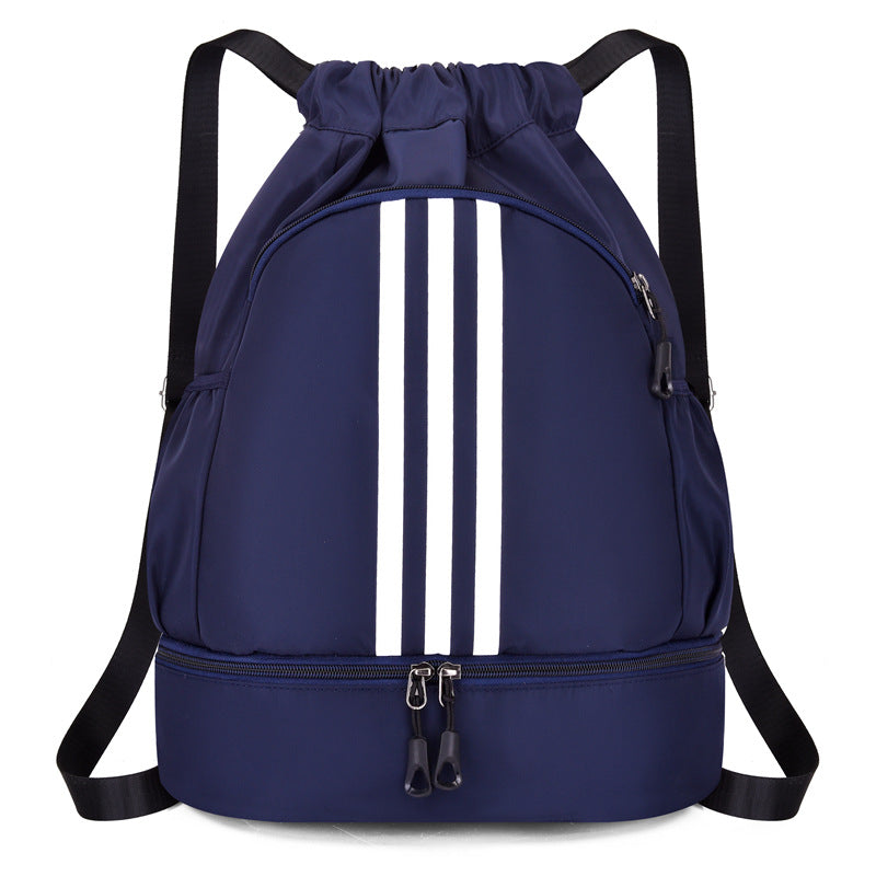 Versatile Classic Fashion Striped Drawstring Leisure Backpacks