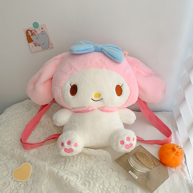 Style Soft Cute Cartoon Doll Dog Backpacks