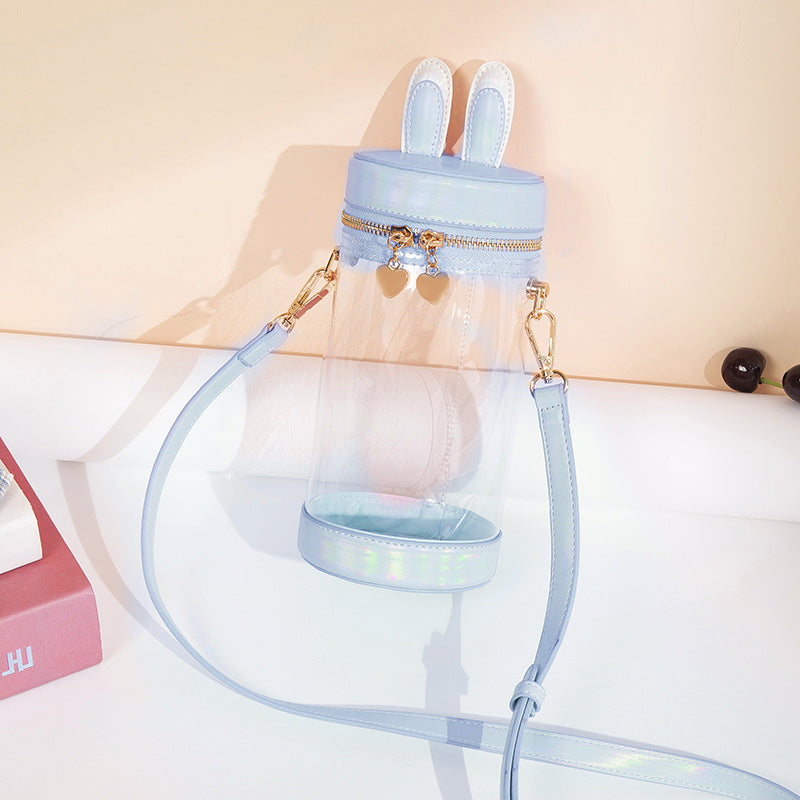 Cotton Doll Transparent Cartoon Rabbit Ear Shoulder Bags