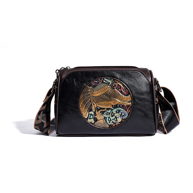 Women's Retro Artistic Chinese Style Fashion Embossing Shoulder Bags