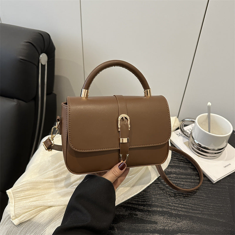 Korean Style Fashion Retro Solid Color Simple Commute Elegant Bags