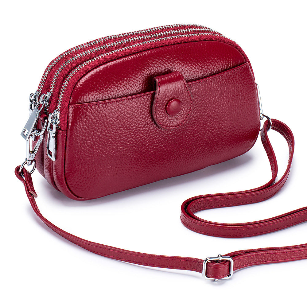 Women's Leather Large Capacity Fashion Mobile Crossbody Bags