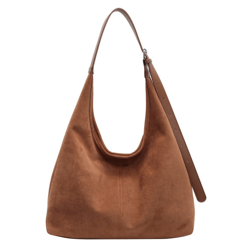 Women's Large Capacity Suede Bread For Popular Shoulder Bags