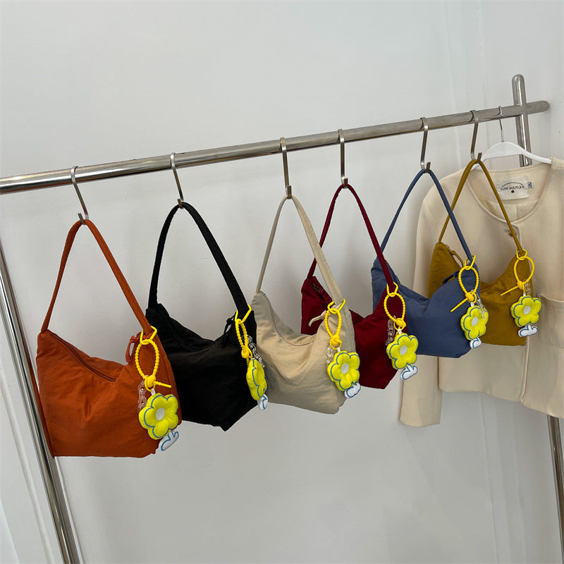 Women's Color Large Capacity Soft Glutinous Nylon Bags