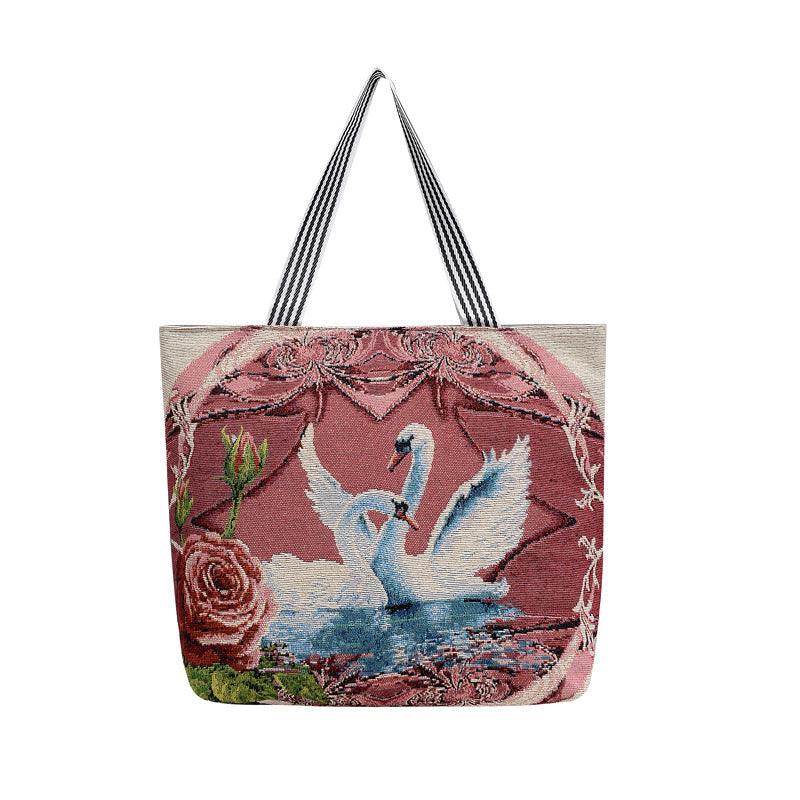 Cartoon Embroidered Leisure Big Owl Embroidery Bags