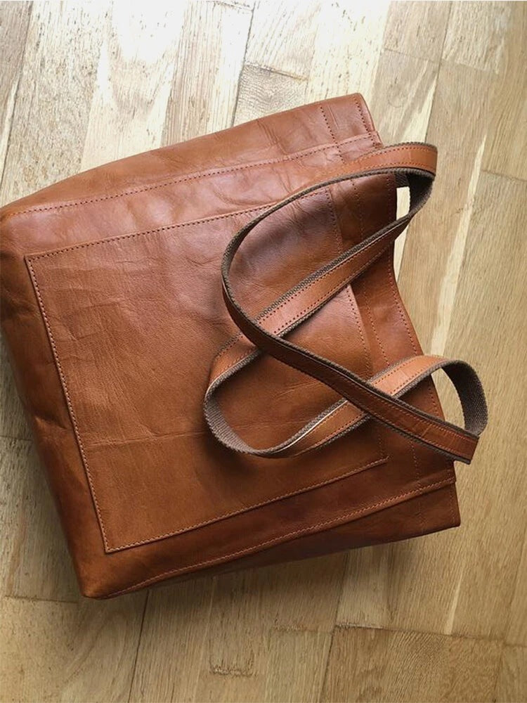 Women's Pocket One Retro Oil Waxed Large Capacity Bags