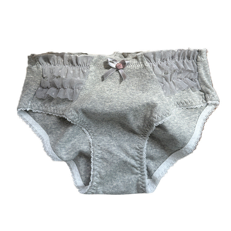 Jacquard Breathable Cotton Sweet Cute Bow Underwear Panties
