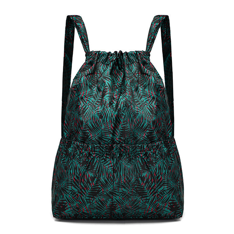 Cloth Drawstring Large Capacity Female Foldable Backpacks