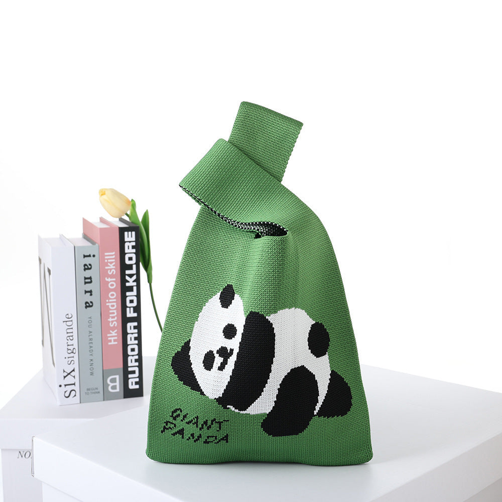 Back Panda Large Versatile Capacity Quarte Handbags