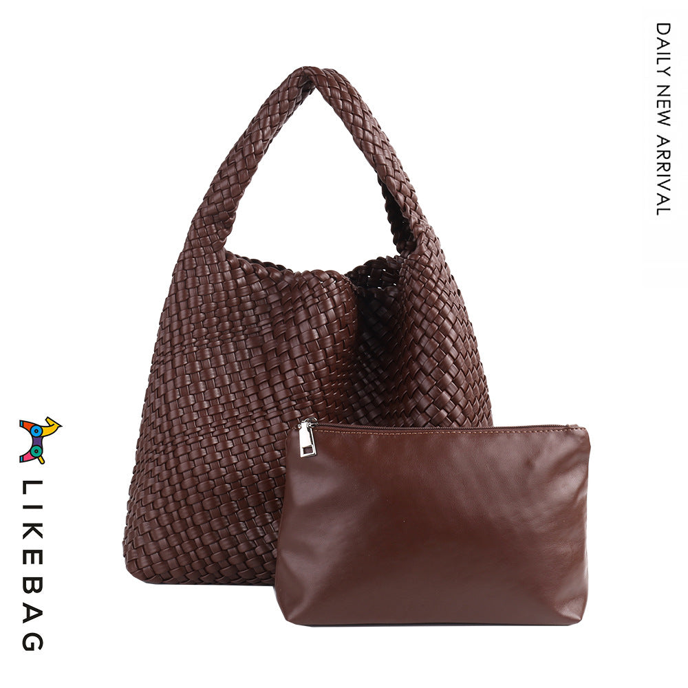 Women's Handmade Woven Fashion Trend Large Capacity Shoulder Bags