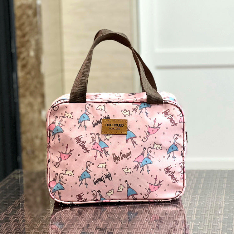 Waterproof Widened Compartment Dinner Plate Insulated Lunch Handbags