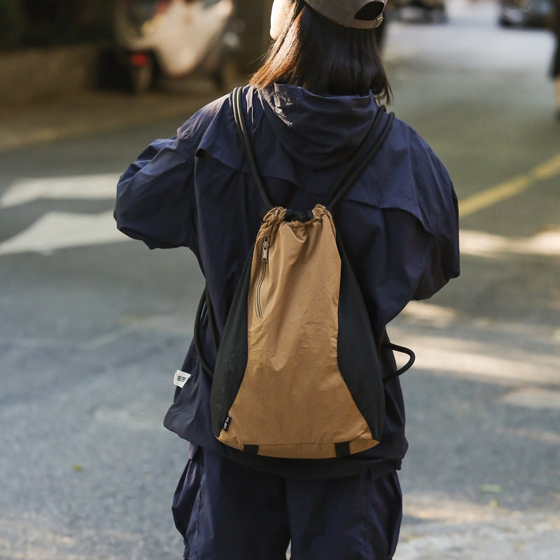 Lightweight Idle Style Drawstring Fashion Solid Travel Bags