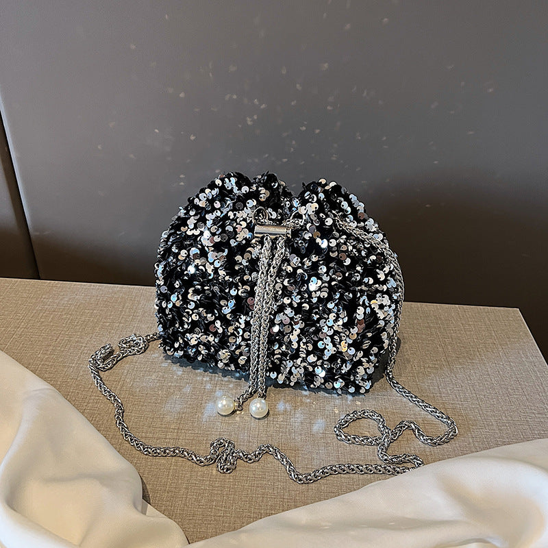 Women's Fashion Personality Sequin Korean Style Western Crossbody Bags