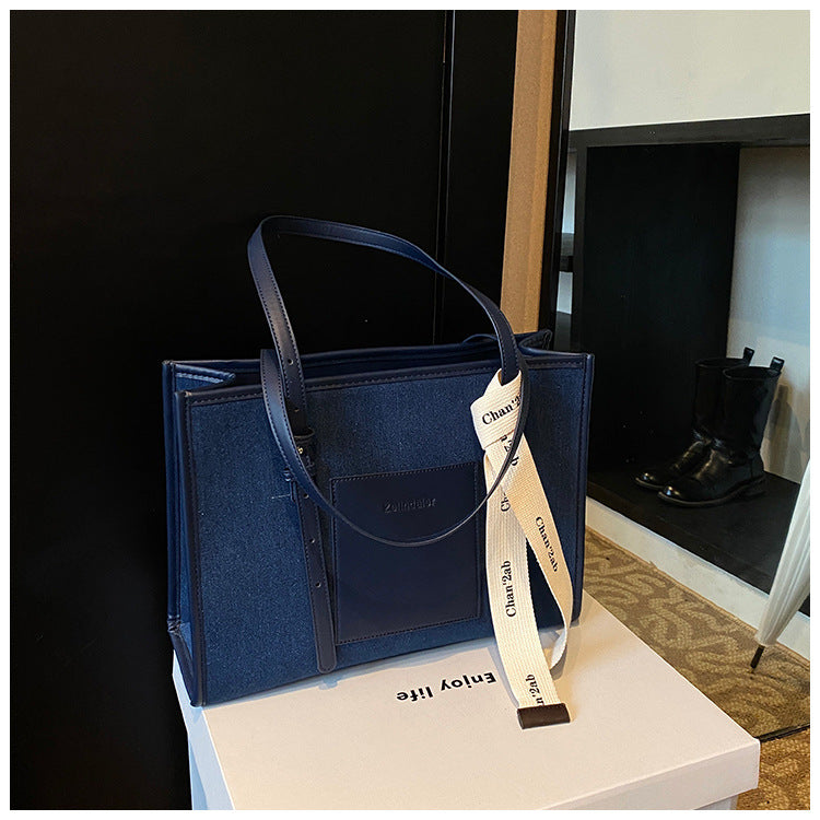Women's Denim Large Capacity Versatile High-grade Shoulder Bags