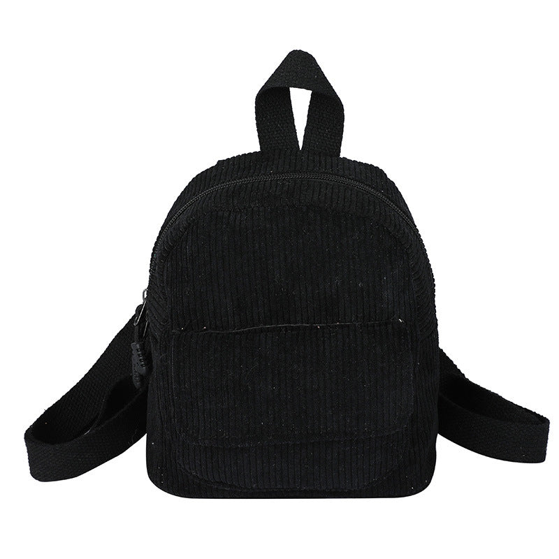 Women's Corduroy Trendy Cool Style University Backpacks