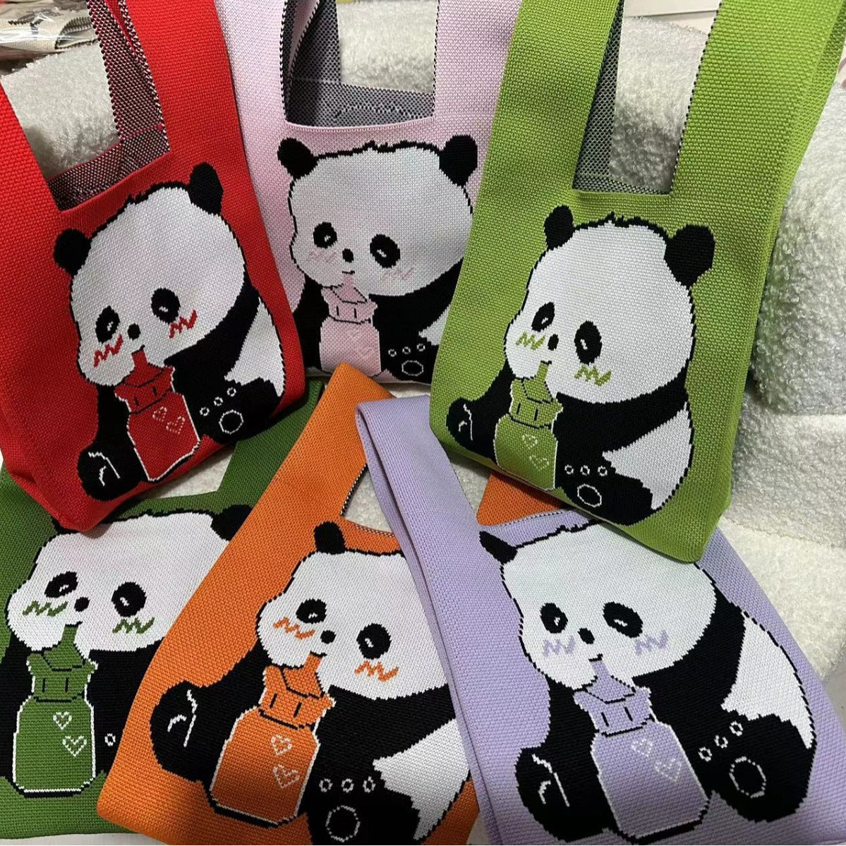 Large Capacity Hand With Gift Panda Handbags