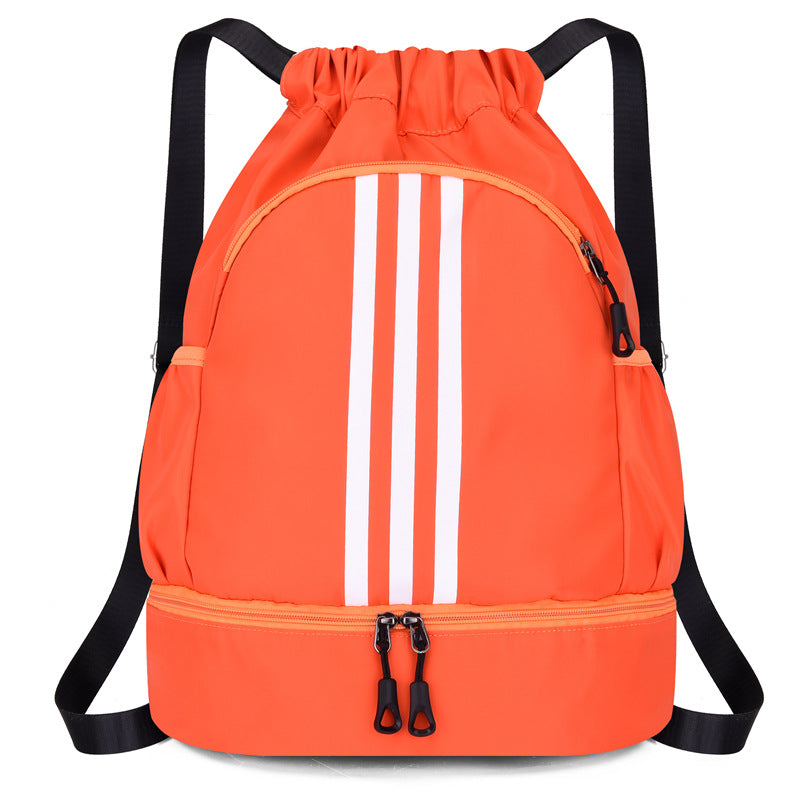 Versatile Classic Fashion Striped Drawstring Leisure Backpacks