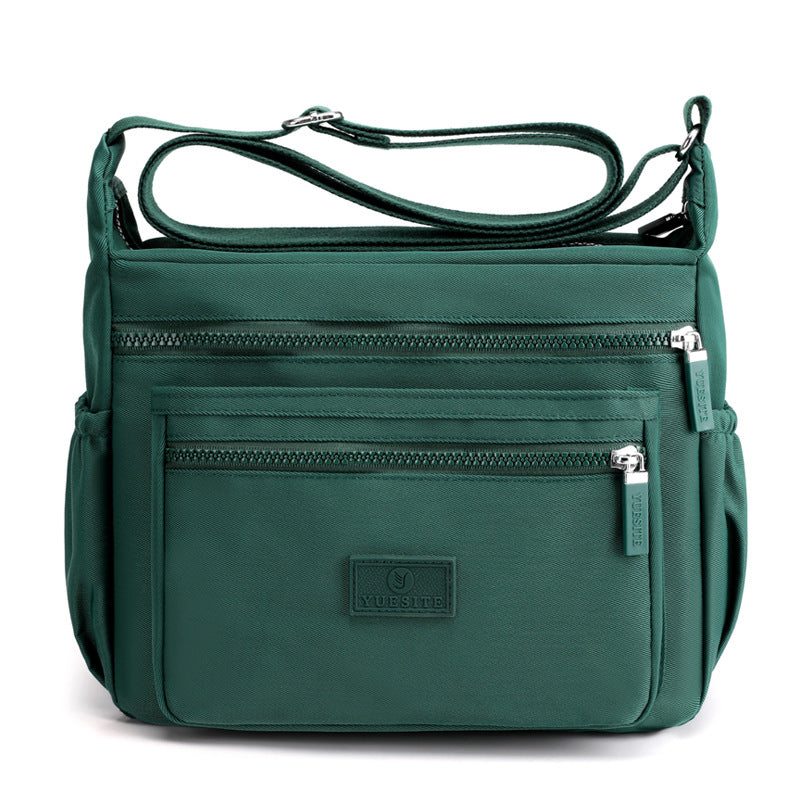 Women's Large Capacity Shopping Commuter Trendy Waterproof Nylon Cloth Shoulder Bags