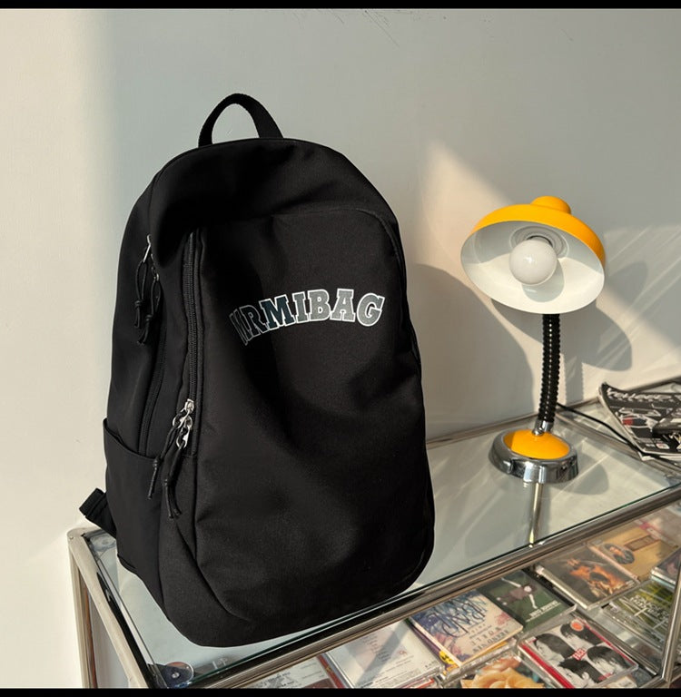 Women's Retro Alphabet Solid Color High And Backpacks