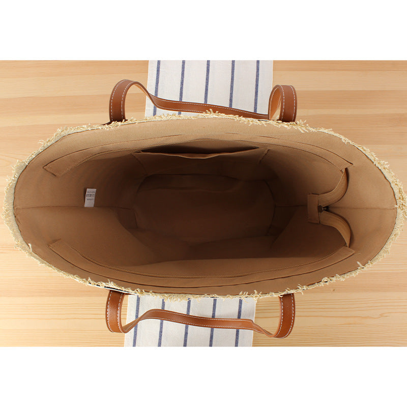 Simple Large Capacity Outing Commuter Seaside Shoulder Bags