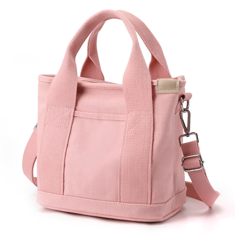 Women's Large Capacity Canvas Trendy Versatile Lunch Handbags