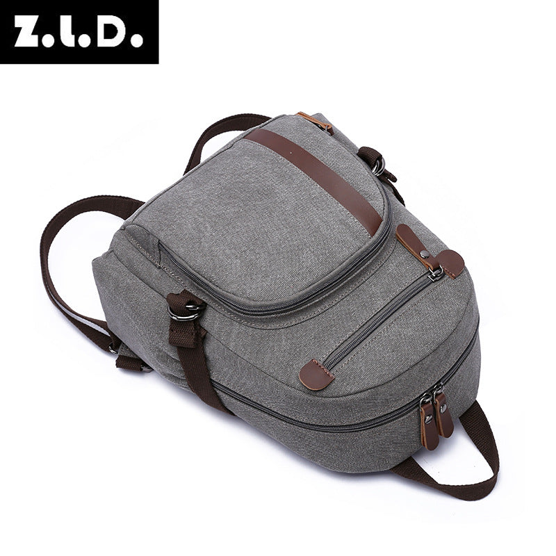 Washing Water Canvas Fashion Street Style Backpacks
