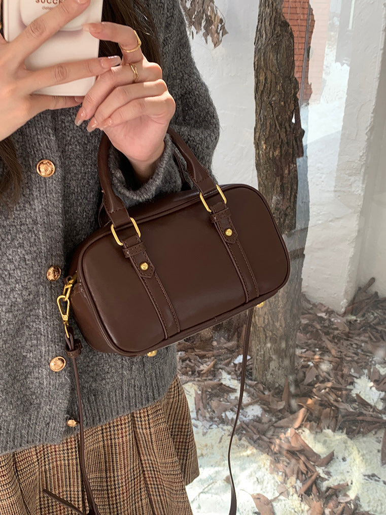 Women's Retro Commuter Korean Style Bowling Shoulder Bags