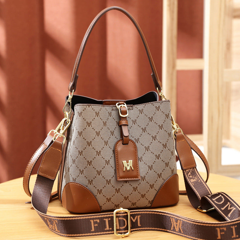 Women's Fashionable Korean Style Soft Leather Bucket Bags