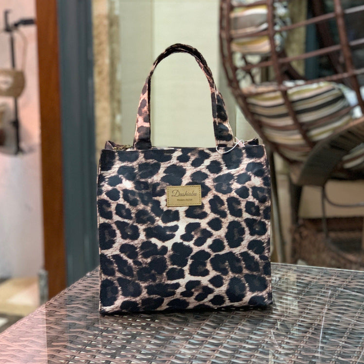 Oxford Cloth Fashion Plaid Waterproof Portable Handbags