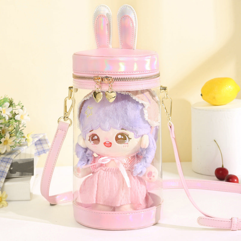 Cotton Doll Transparent Cartoon Rabbit Ear Shoulder Bags