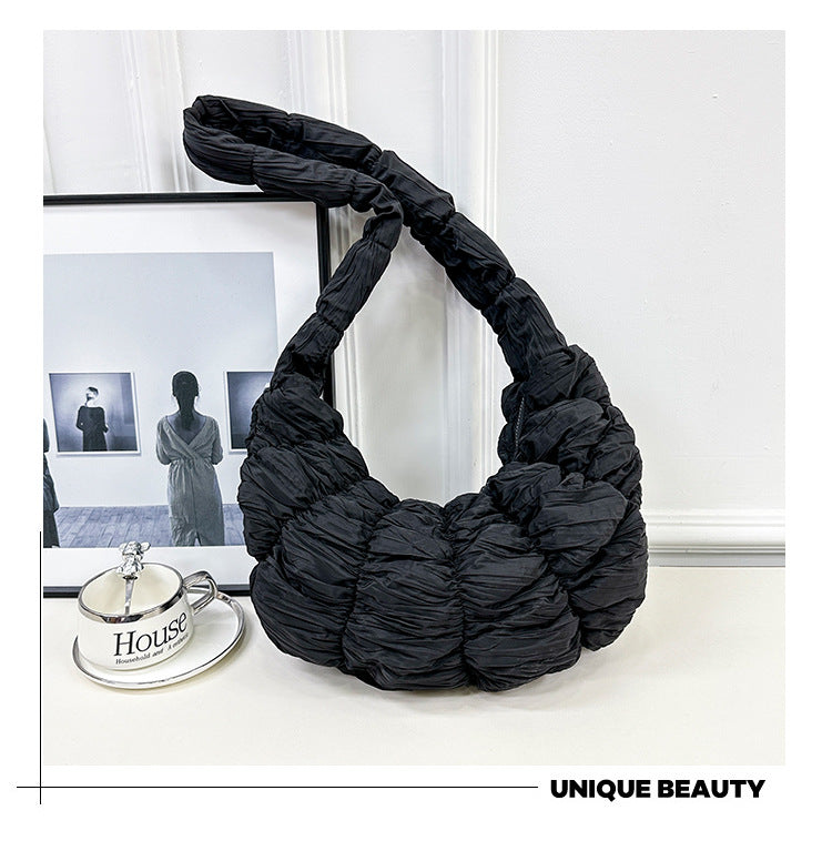 Women's Korean Style Kosong Croissant Large Cloud Crossbody Bags
