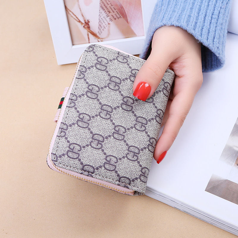 Women's Vintage Short Zipper Simple Cute Purses