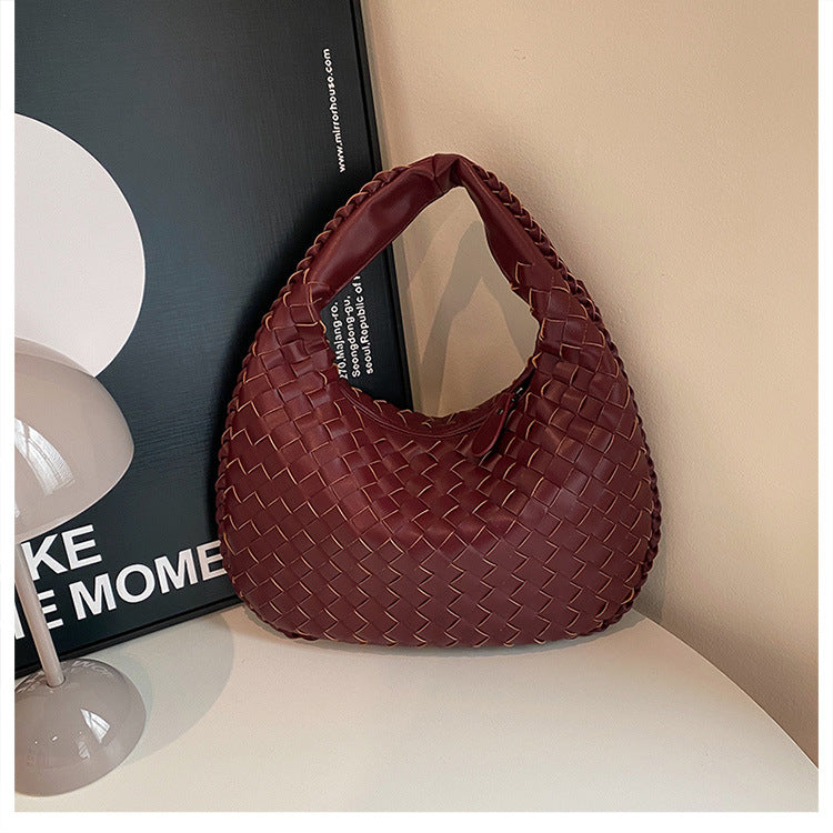 Women's French Texture Woven Elegant Underarm Niche Bags