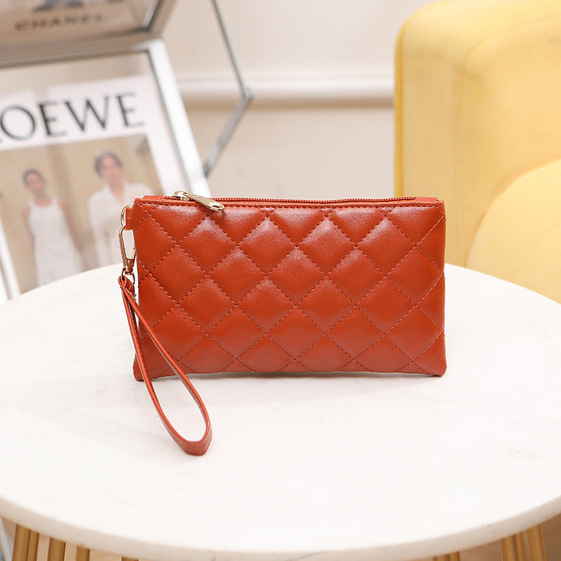Clutch Solid Color Diamond Embroidery Thread Purses