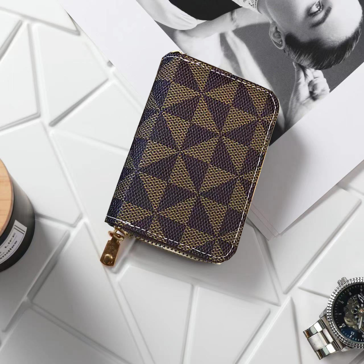 Female Multiple Slots Document Large Capacity Sleeve Card Holder