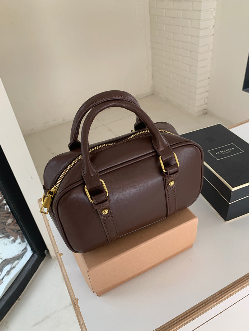 Women's Retro Commuter Korean Style Bowling Shoulder Bags