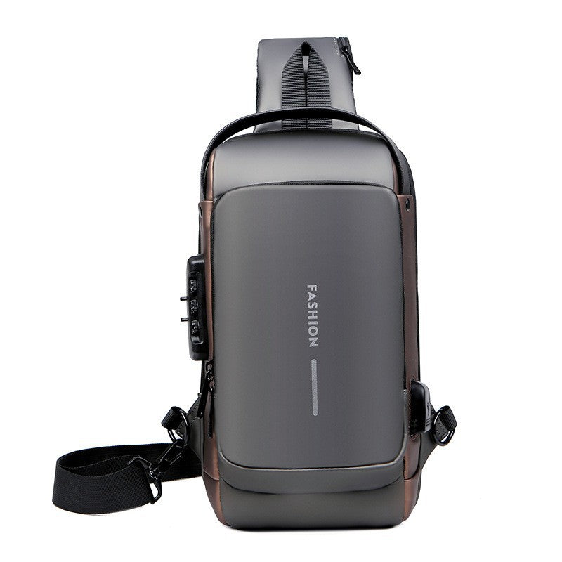 Men's Password Motorcycle Street Trendy Cycling Men's Chest Bags