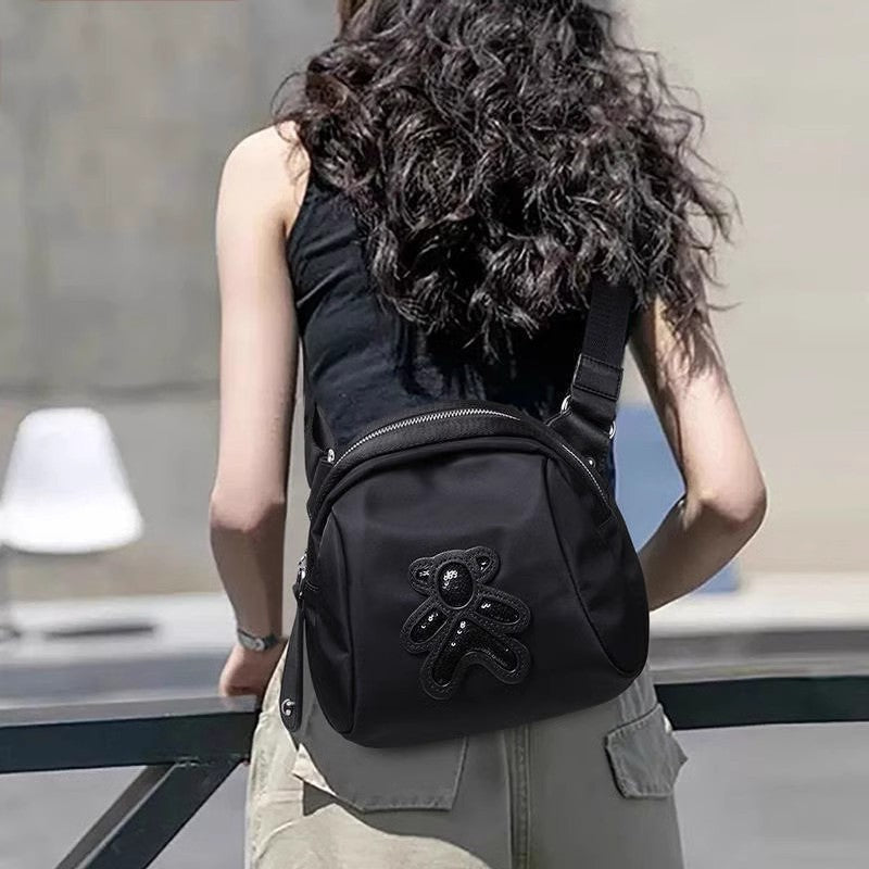 Women's Korean Style Little Bear Sequined Shell Bags