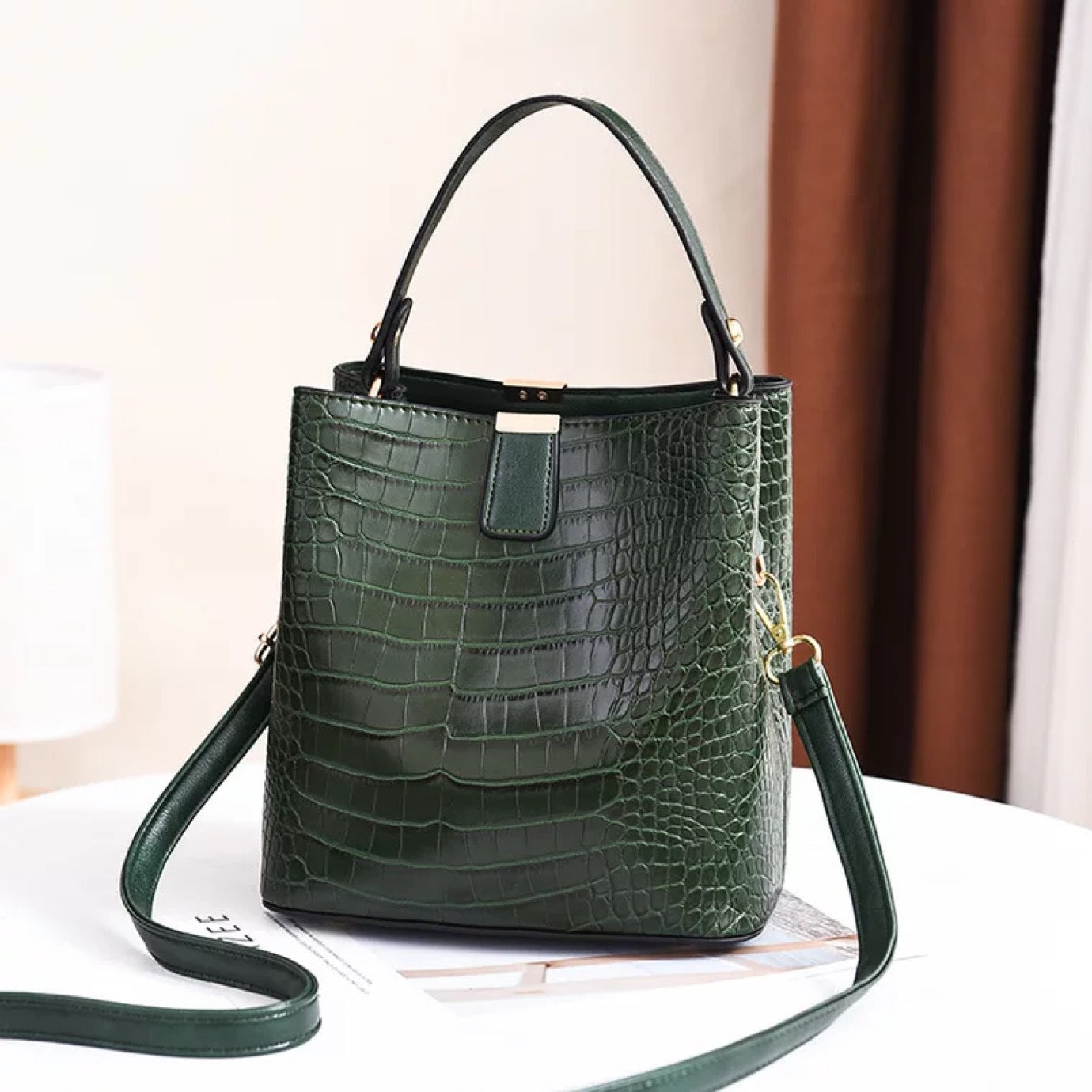 Western Style Crocodile Texture Korean Good Shoulder Bags
