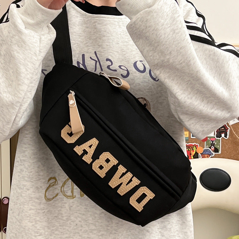 Women's & Men's & American Retro Fashion Versatile Large Men's Chest Bags